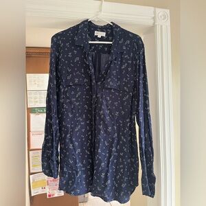 GAP Navy Heart Pattern Shirt
